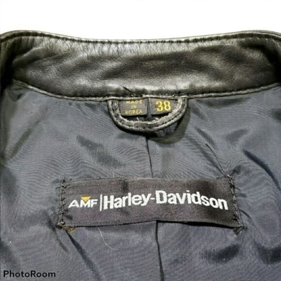 Harley-Davidson Leather Jacket Motorcycle Racing Vintage 1970s AMF - Picture 11 of 14